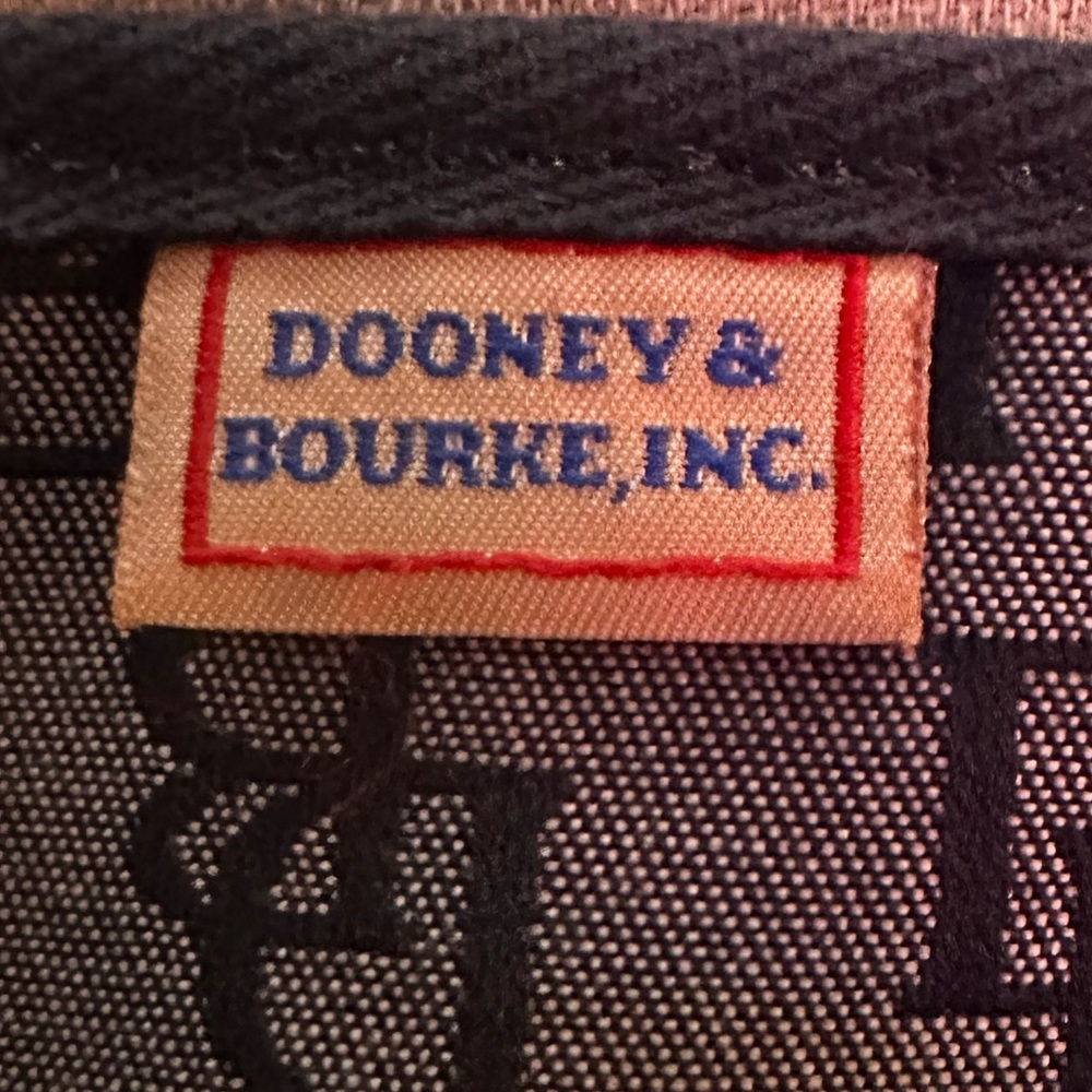 Dooney and Bourke Vintage Signature Monogram Tassel Black Gray Shoulder … - Picture 13 of 16